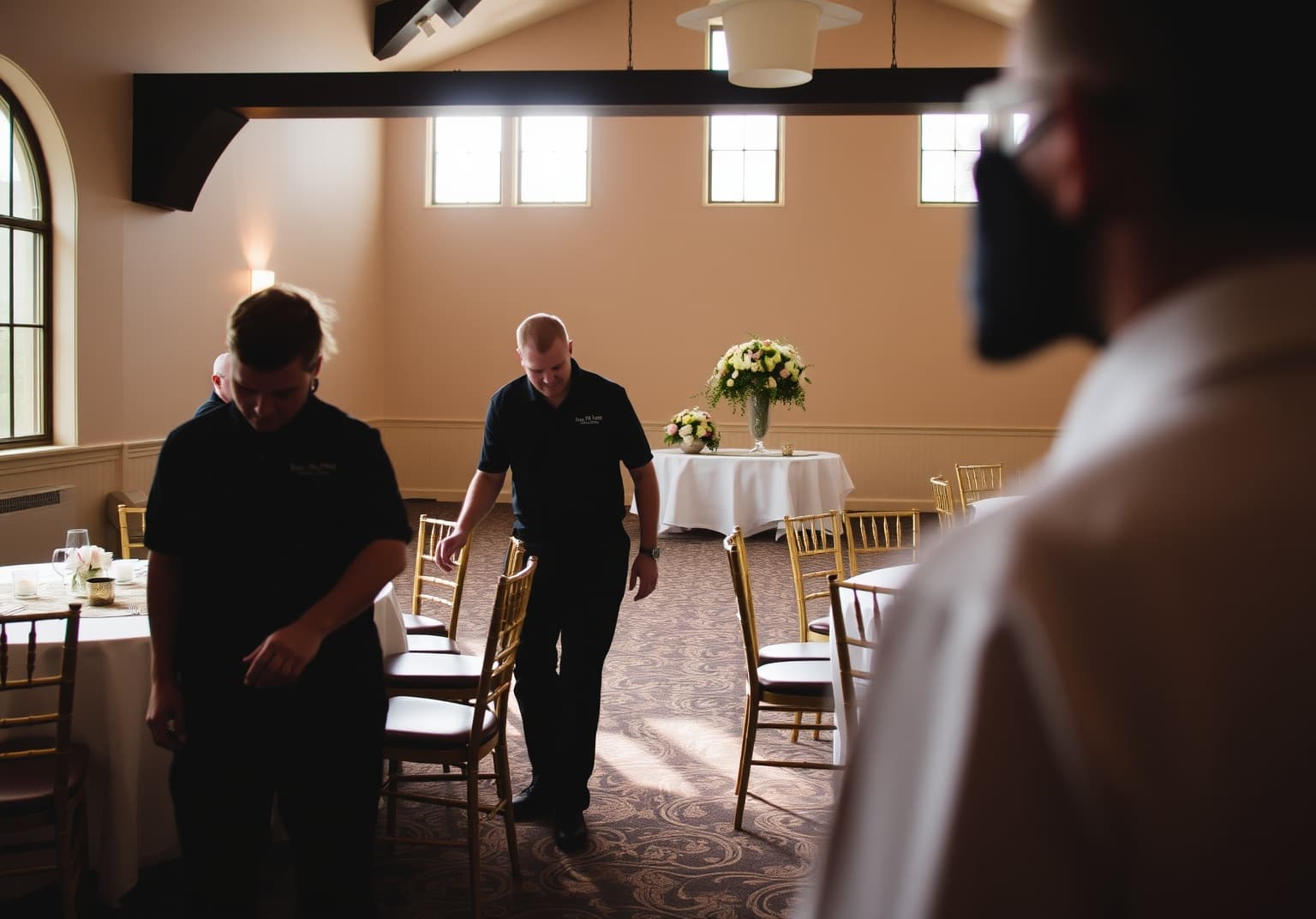 event staff team using ClockFern on the job